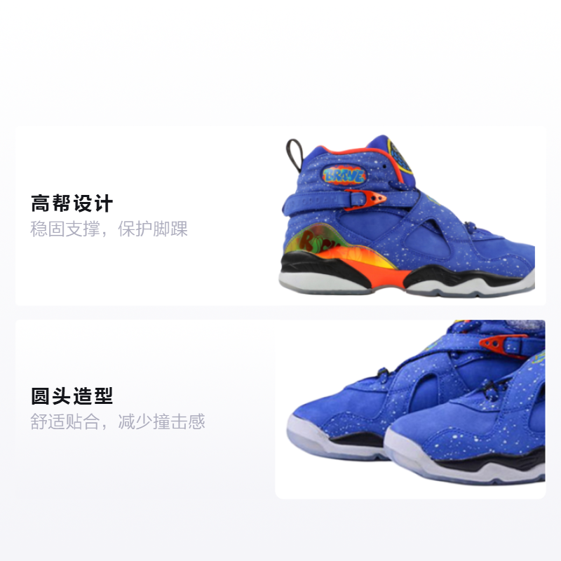 Кроссовки Jordan JordanAir Jordan 8 Retro Doernbecher (синий) — фото 2