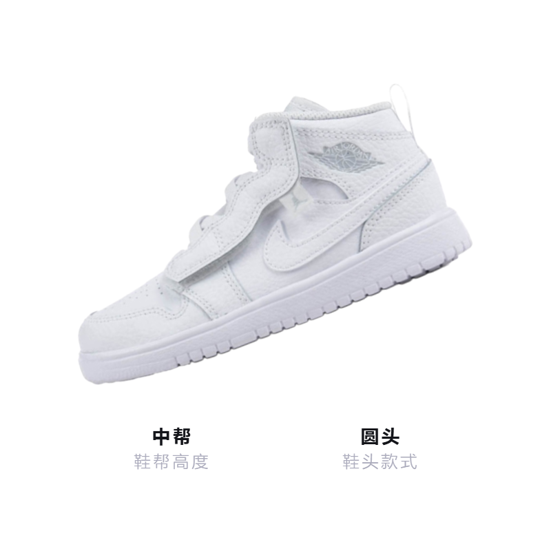 Детские кроссовки Jordan Air Jordan 1 Mid (белые) — Белый — фото 3