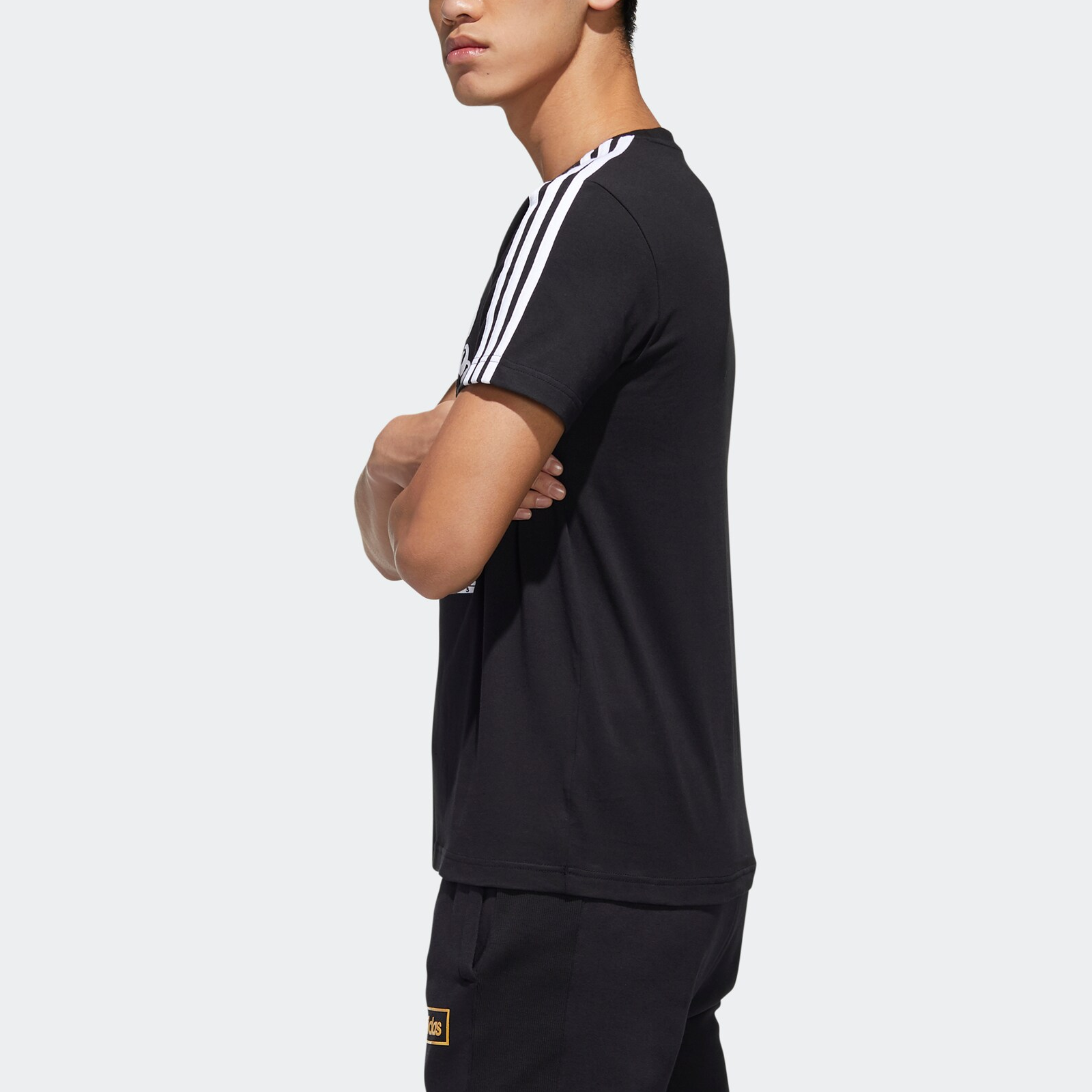 Мужская футболка adidas neo (черная) — фото 6
