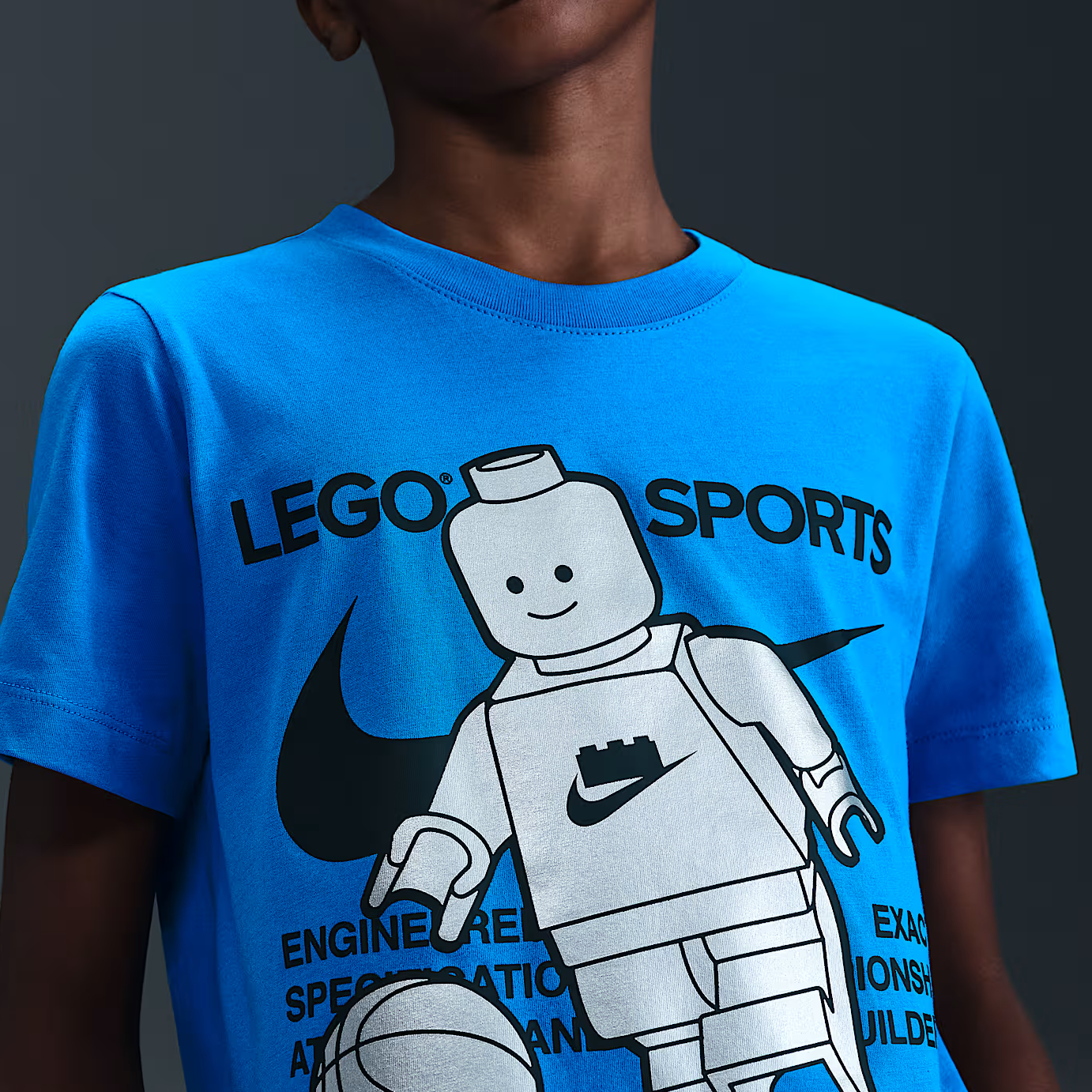 Детская футболка Nike x LEGO T FW25 (синяя) — фото 3
