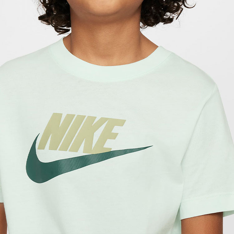 Детская футболка Nike Sportswear (салатовая) — фото 4