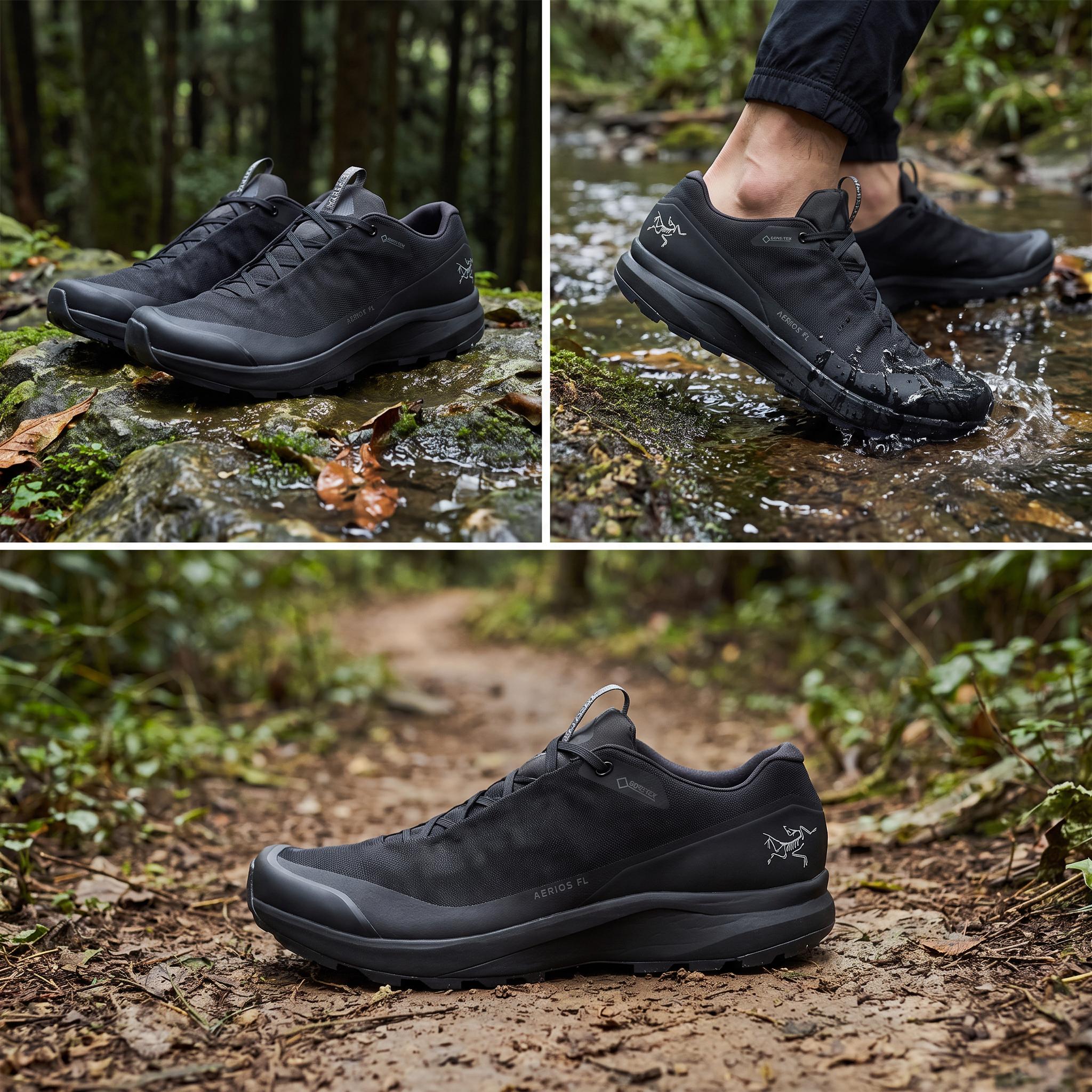 Arc'teryx Slip Resistant, Abrasion Resistant, Waterproof Low top Hiking Shoes Men's Black