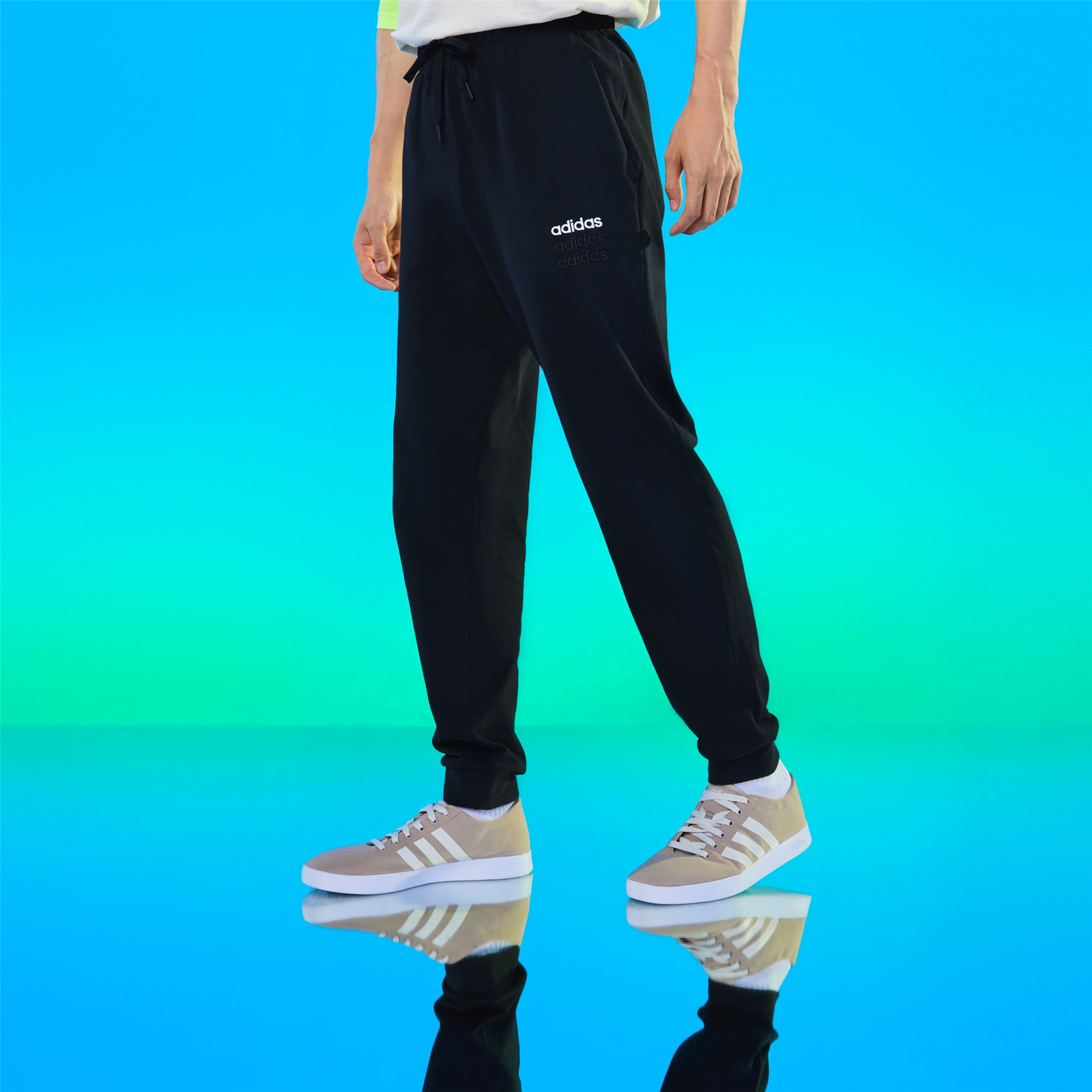 Мужские штаны adidas neo M Bs Tp (черные) — фото 4