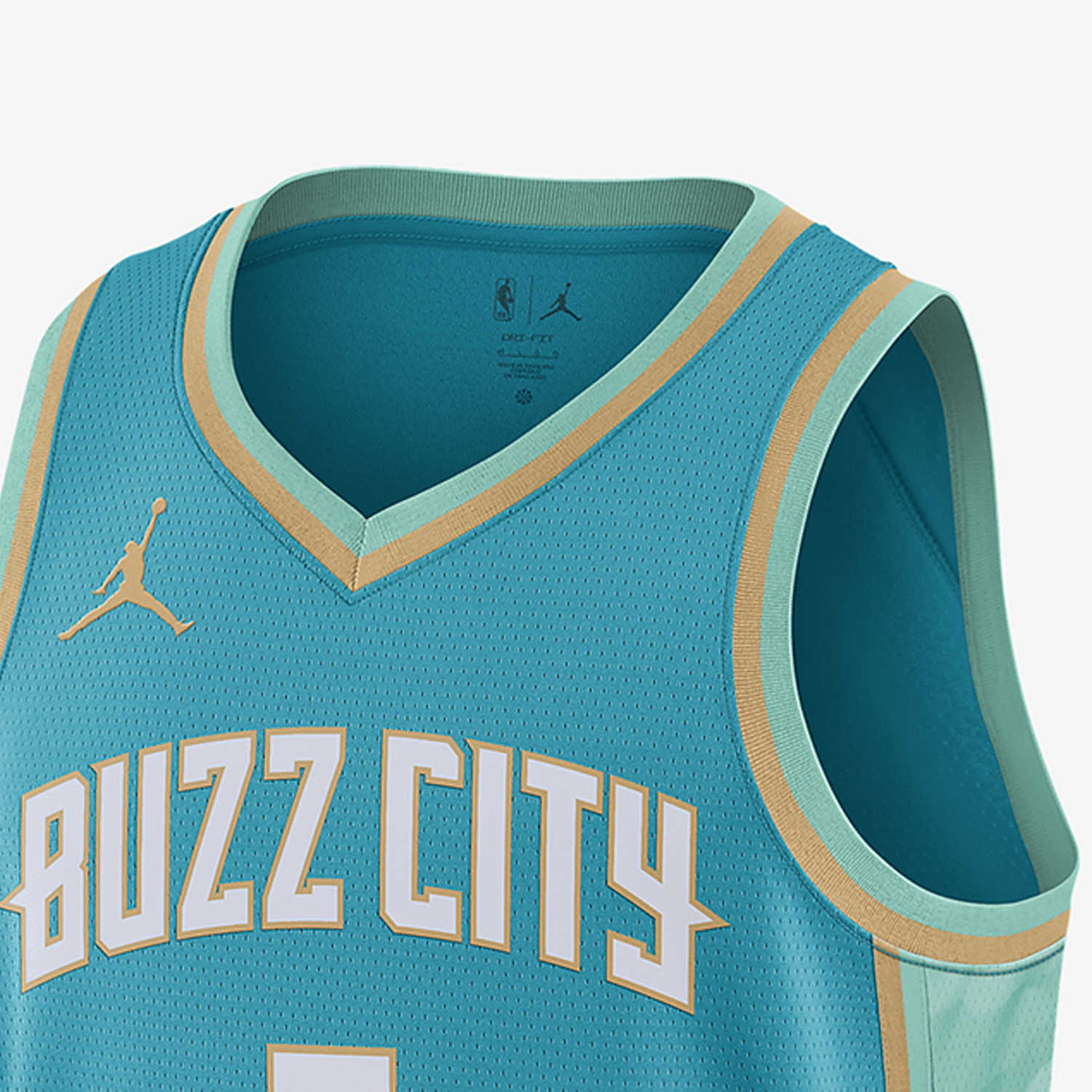 Jordan Basketball Jersey Hornets, Ball Size 1 Men’s Blue Green