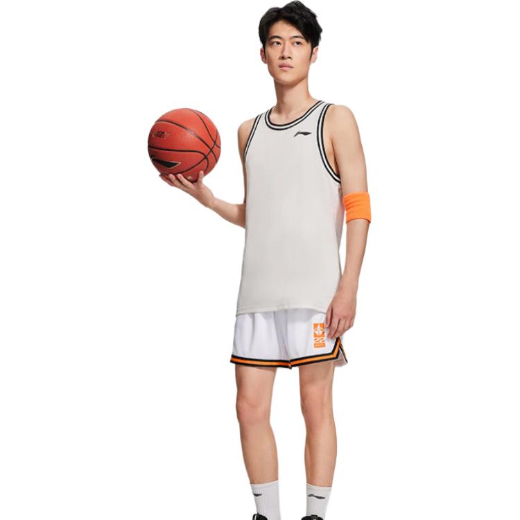 Li Ning Sports Basketball Collection Basketball Shorts Men’s White