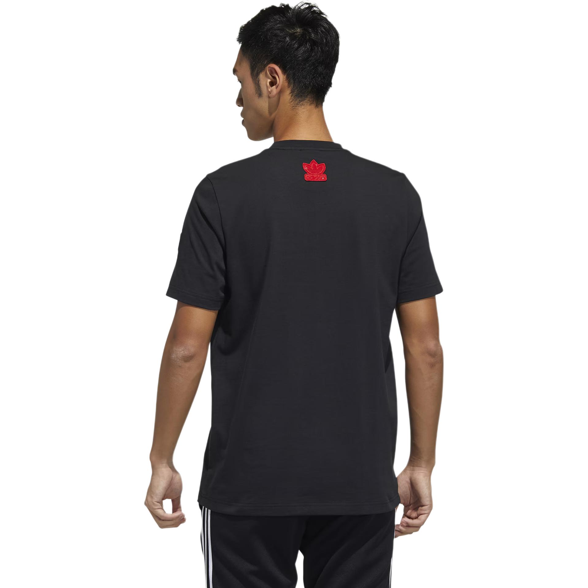 Мужская футболка adidas originals Vday Tee Un (черная) — фото 5