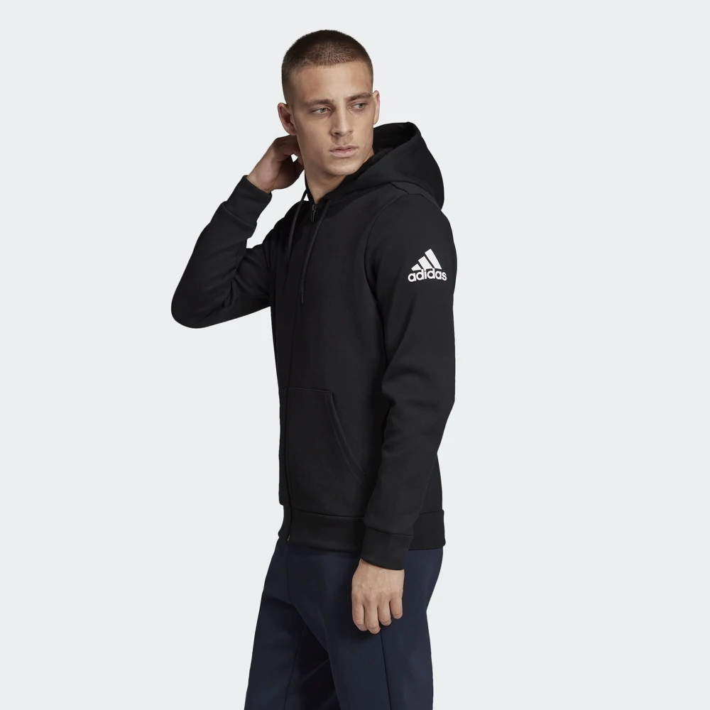 Мужская куртка adidas M Mh Plain Fz (черный) — фото 5