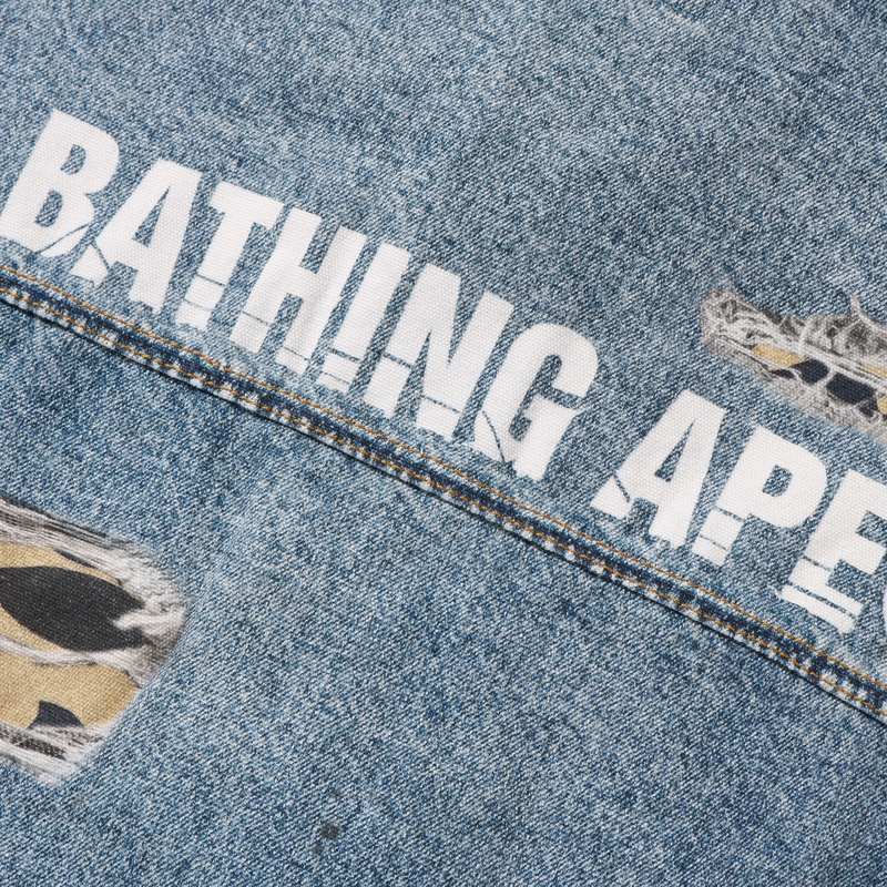 Джинсовая куртка A BATHING APE SS26 (синяя) — фото 8