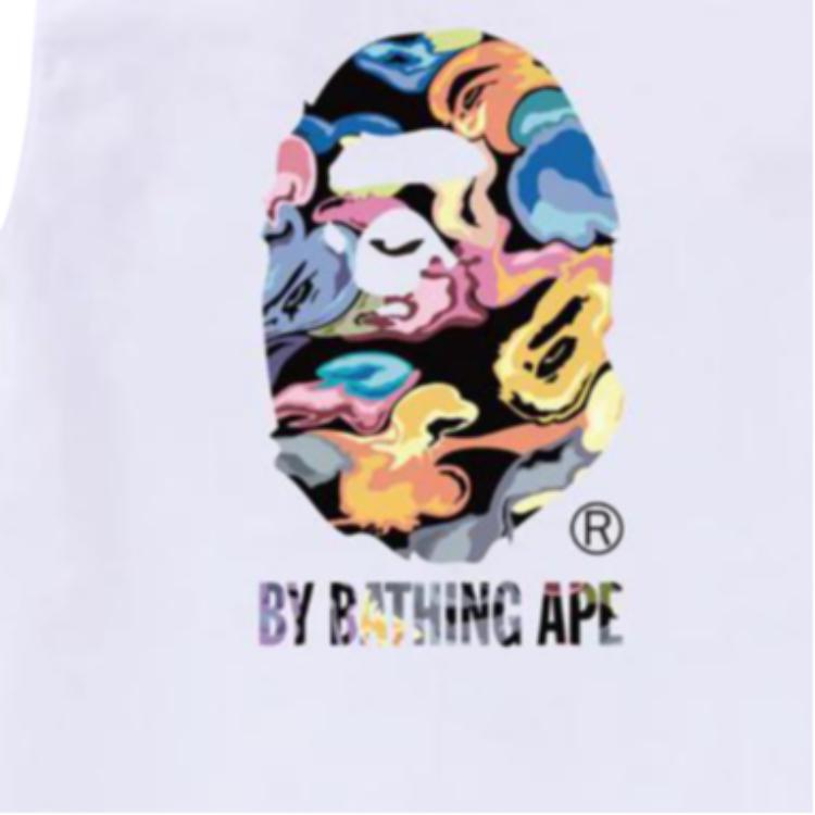 Мужская футболка A BATHING APE A BATHING APE ART CAMO FW25 T (бело-зеленая) — фото 3