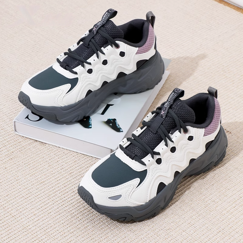 XTEP Synthetic Leather Slip Resistant Abrasion Resistant Slip Resistant Abrasion Resistant Low top Casual Running Shoes