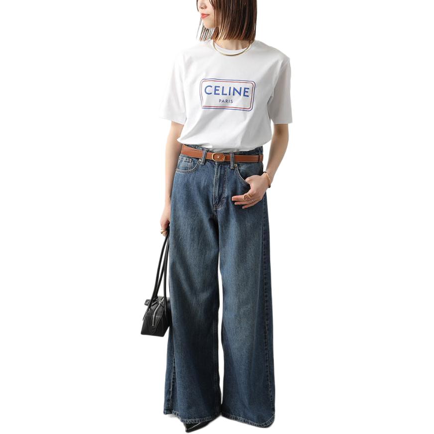 Женская футболка CELINE (белый) — фото 4