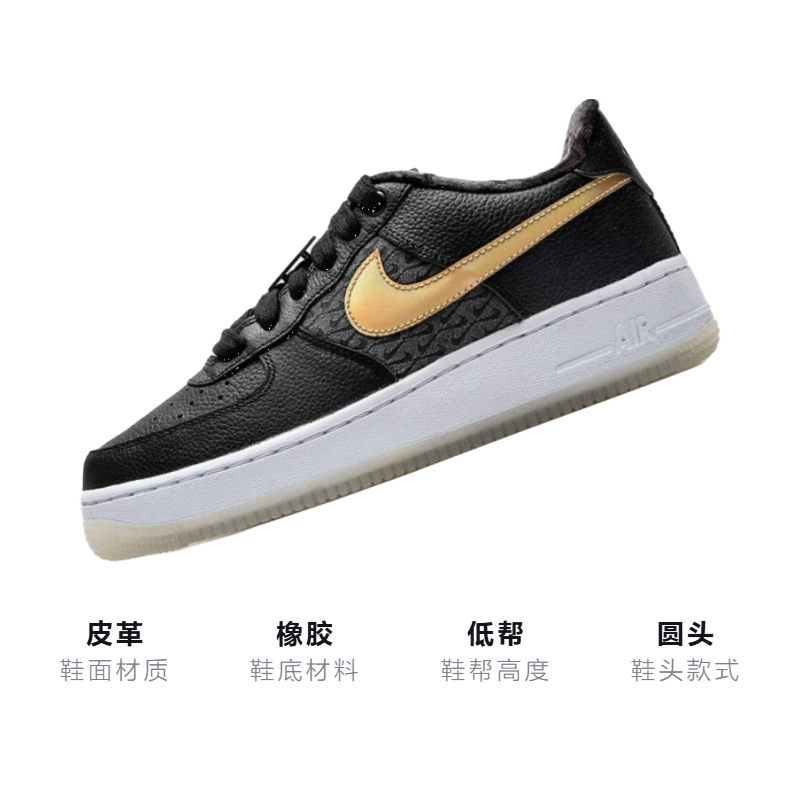 Детские кеды Nike Air Force 1 Lv8 (черный) — Чёрный — фото 3