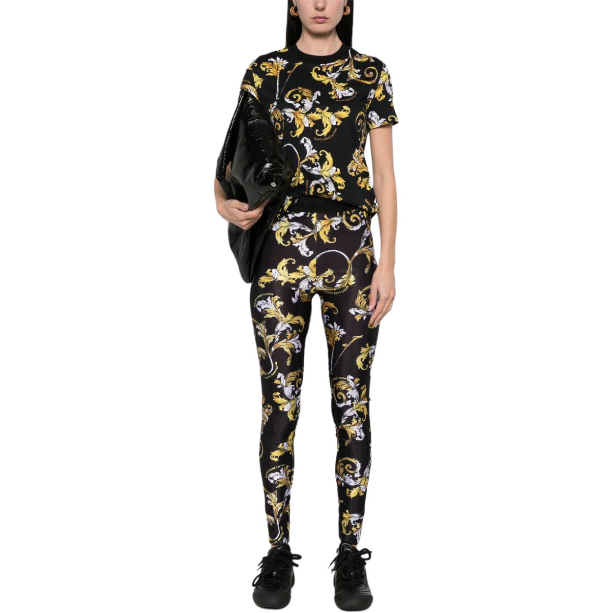 Женская футболка Versace JEANS COUTURE (черная) — фото 4