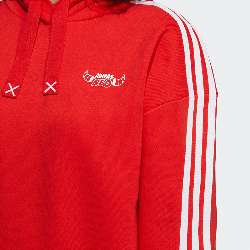 Женское худи adidas neo W Artist Sweat (красное) — фото 6