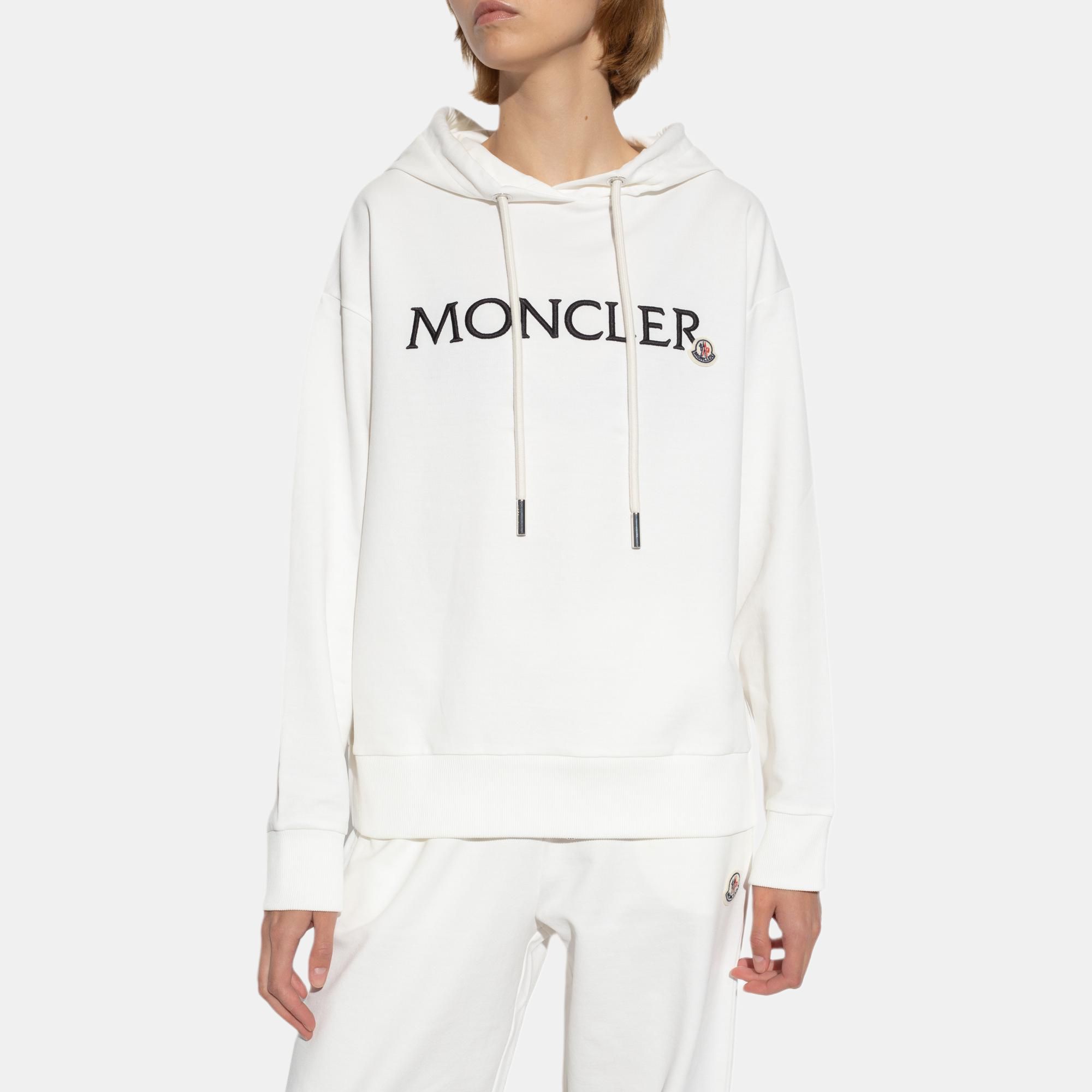 Женское худи Moncler (белый) — фото 4