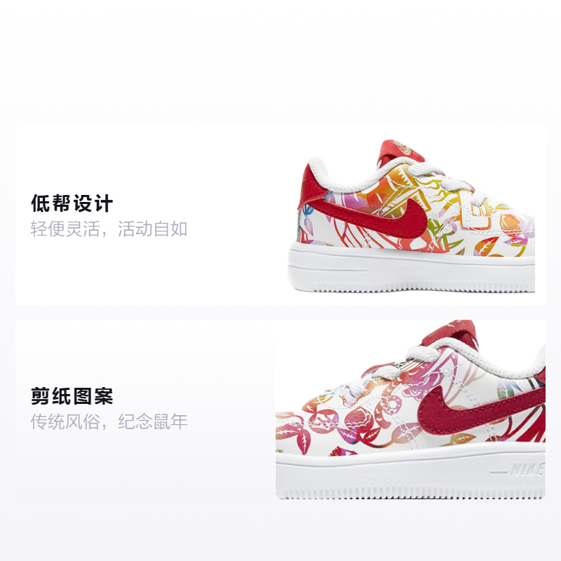 Кеды Nike Air Force 1 18 (бело-красный) — фото 2