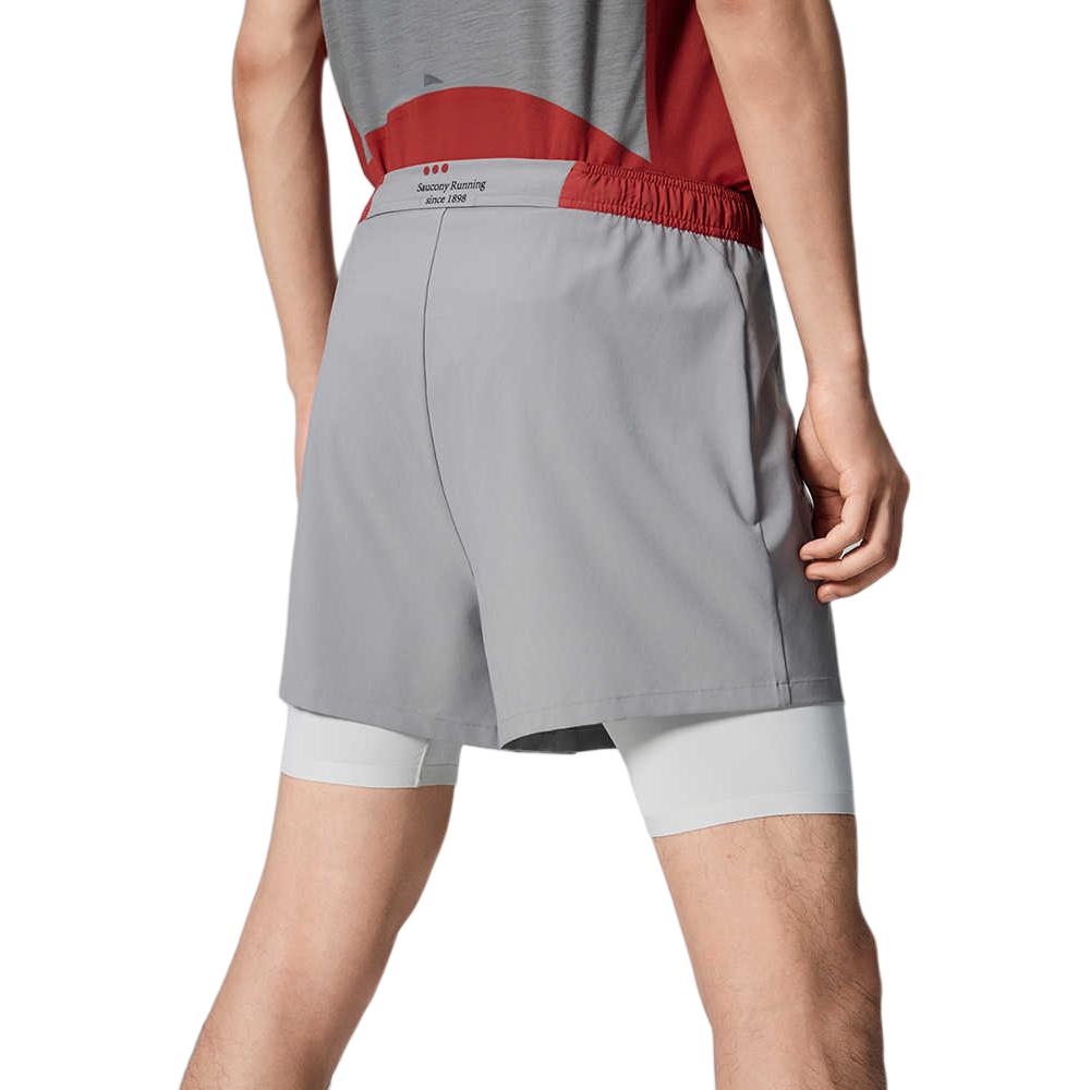 Saucony Sports Shorts Men’s Asphalt Cloud Gray