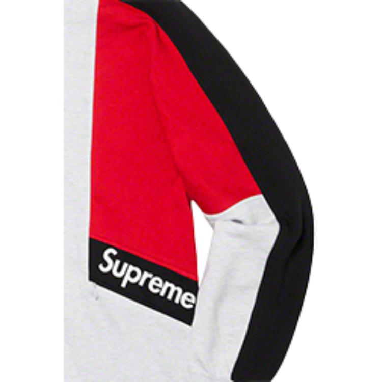 Худи Supreme SS20 Week 3 Color Blocked Zip Up (светло-серое) — фото 2