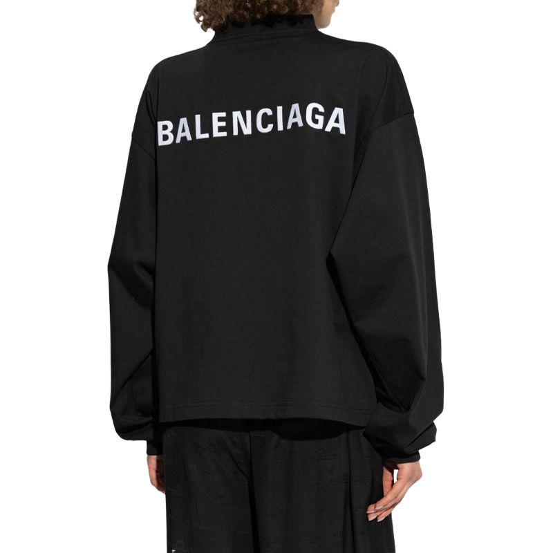 Женская футболка Balenciaga (черная) — фото 4