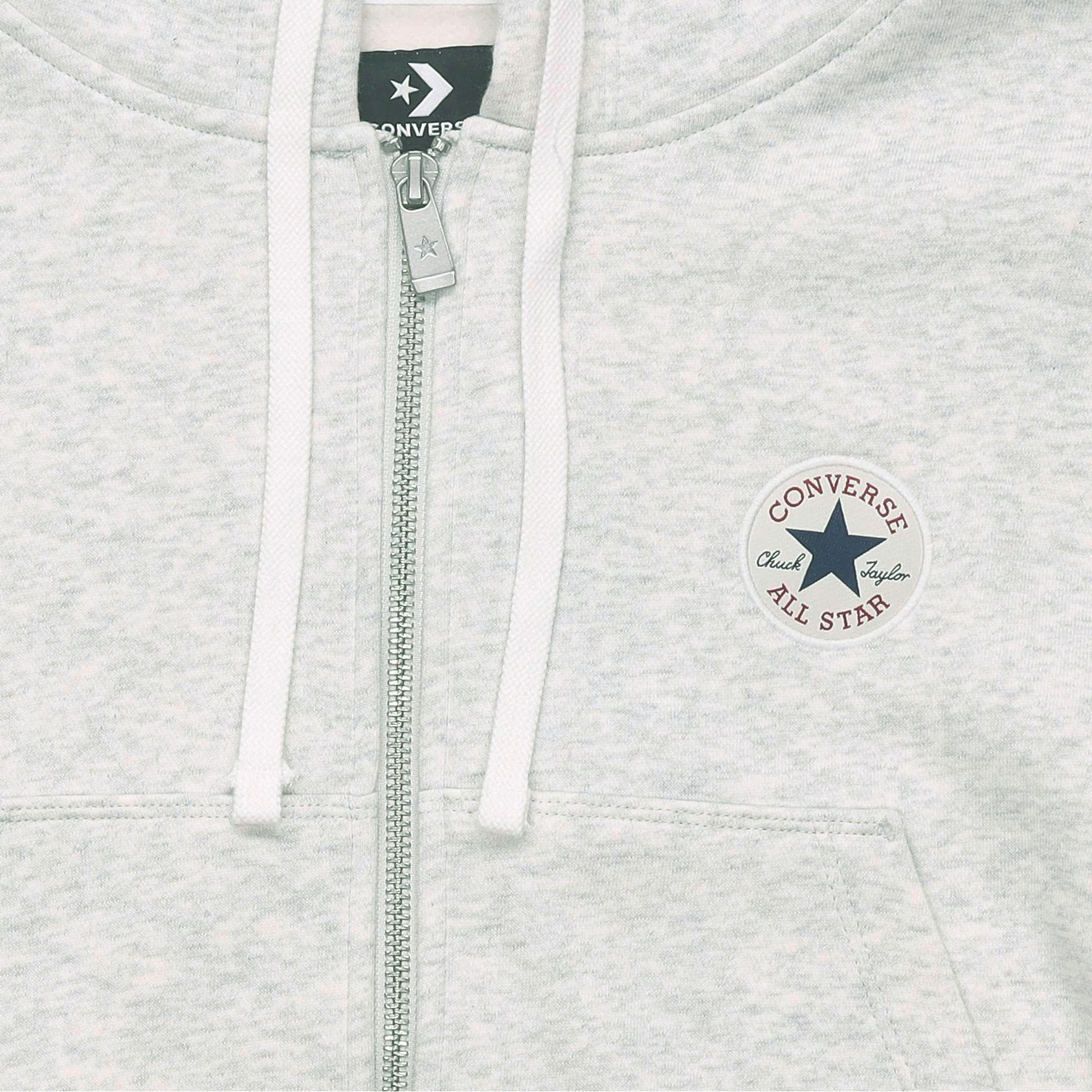 Женское худи Converse Retro Chunk (серое) — Светло-серый — фото 6