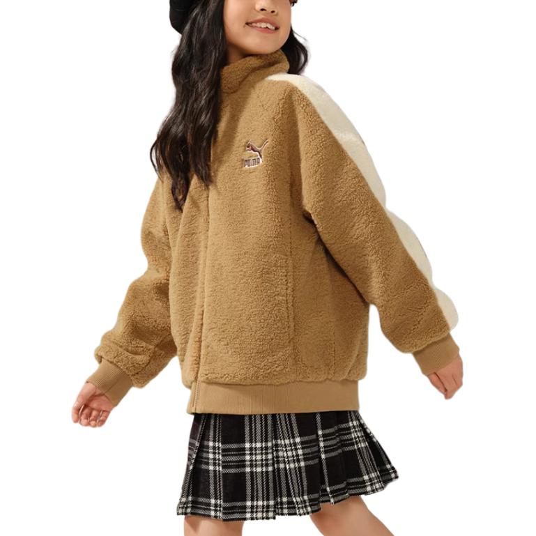 Худи PUMA T7Sportstyle SHERPA FLEECE (бежевое) — фото 2