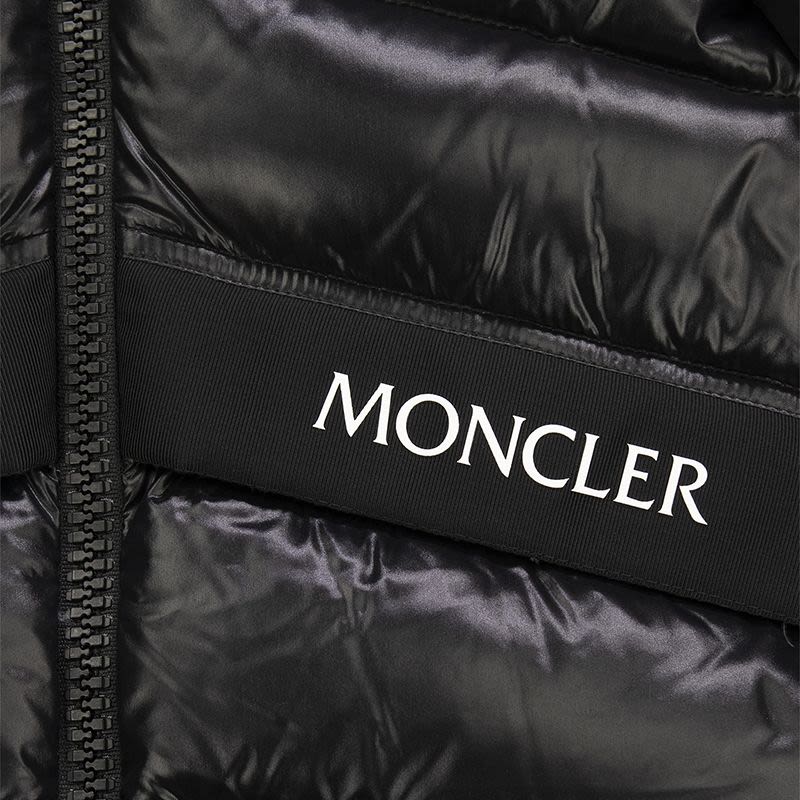 Куртка Moncler FW22 Logo (черная) — фото 5