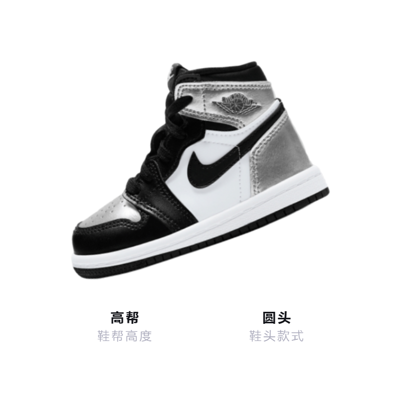 Детские кроссовки Jordan Air Jordan 1 (черные) — фото 2