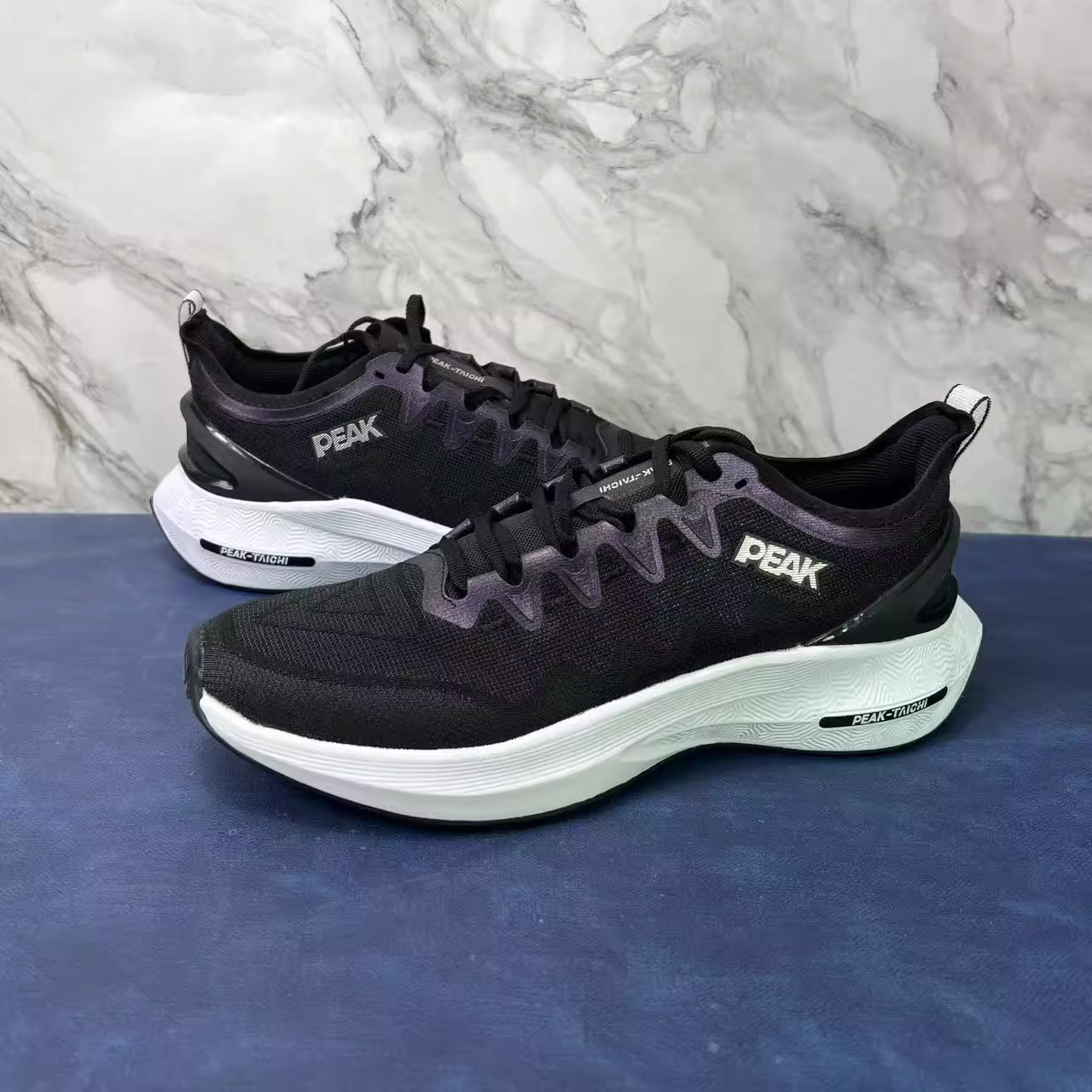 PEAK Cushioning Slip Resistant Abrasion Resistant Breathable Running Shoes Women’s Black Baymax