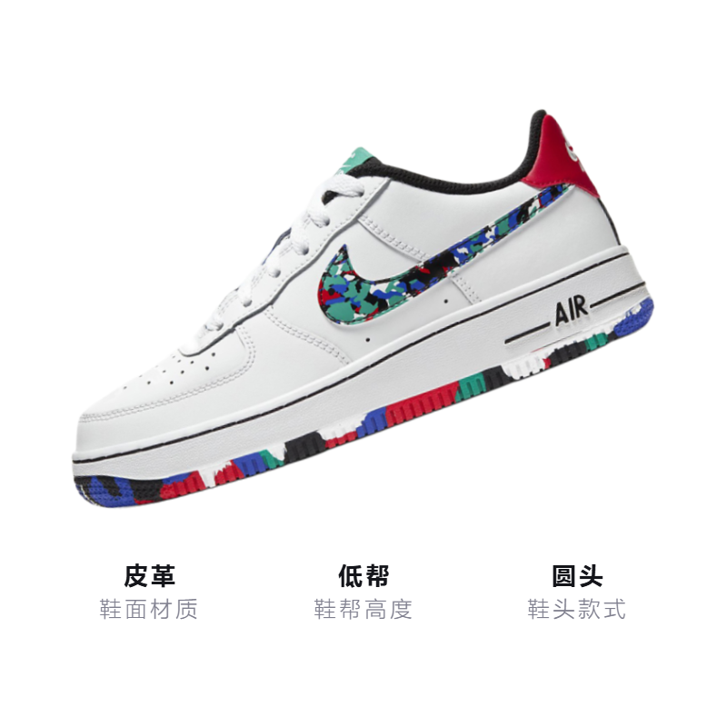 Кеды Nike Air Force 1 Crayon White (бело-разноцветные) — фото 3