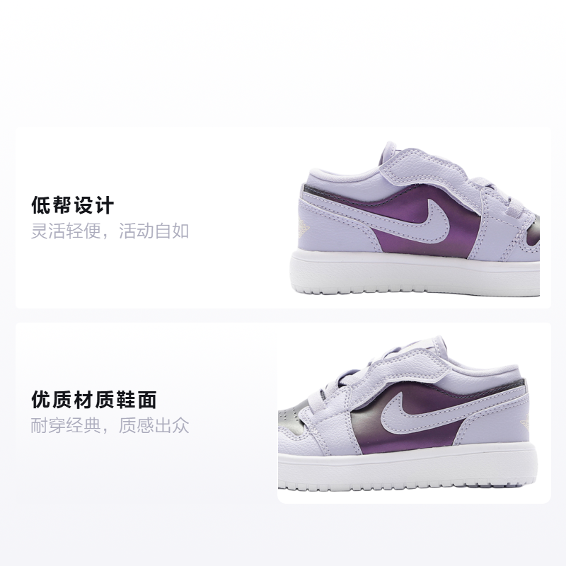 Кеды Jordan Air Jordan 1 (фиолетовый) — фото 2