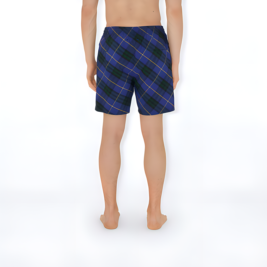 Burberry Checked Drawstring Swim Shorts