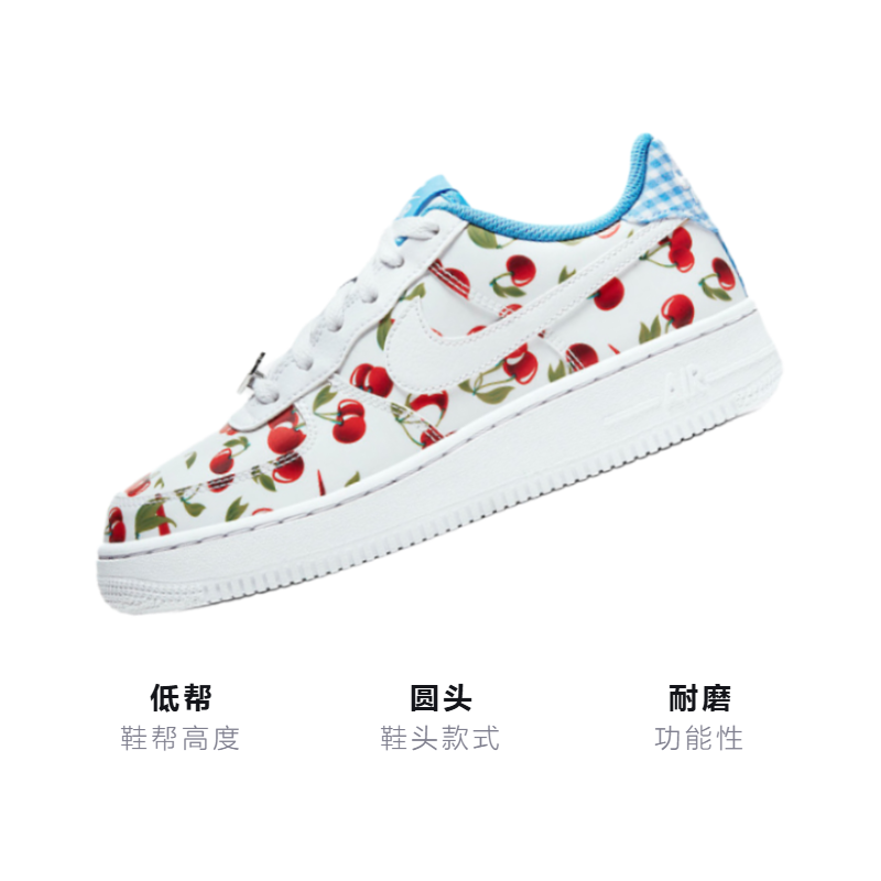 Кеды Nike Air Force 1 (бело-красный) — Белыйкрасный — фото 3