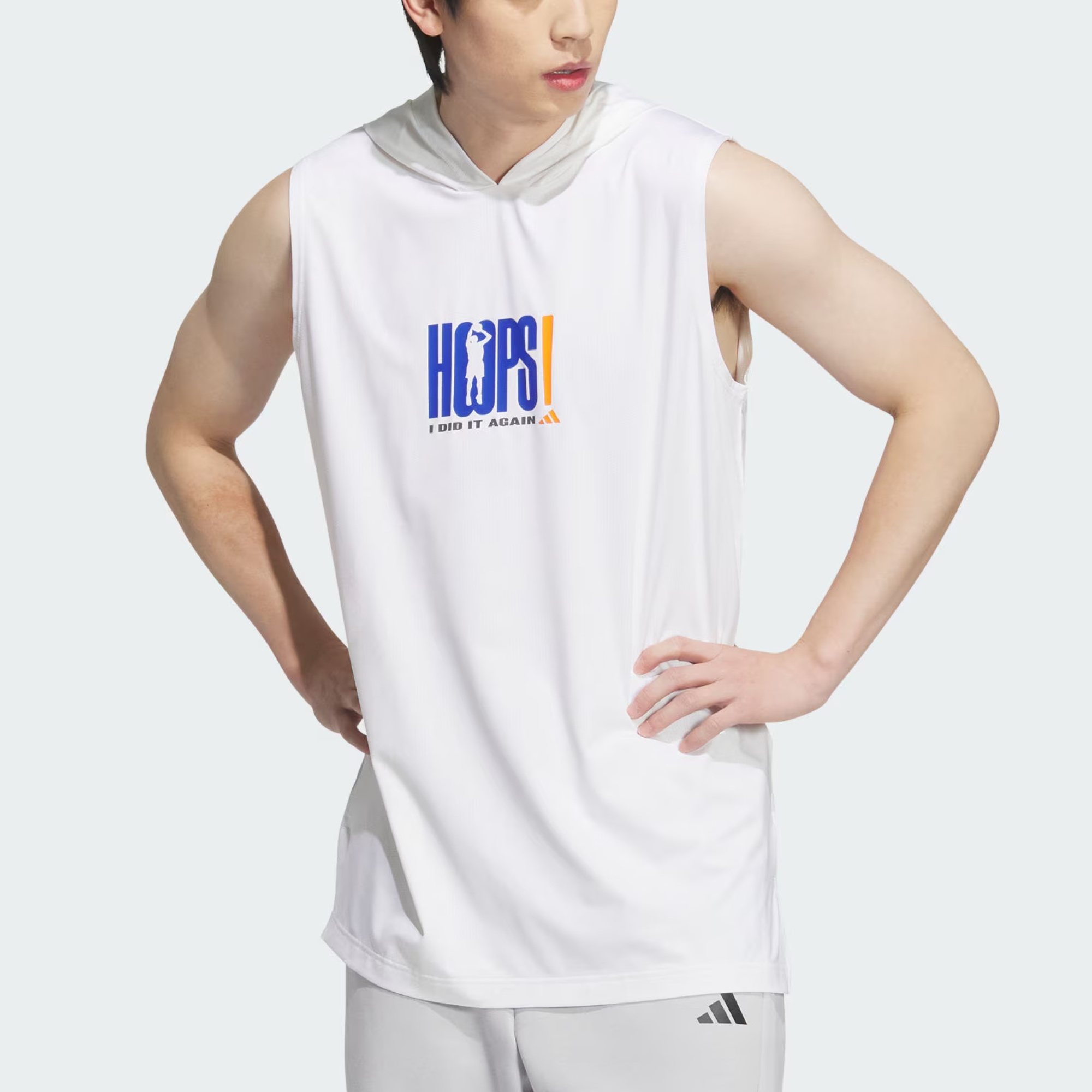 Adidas BASKETBALLHooded Basketball Jersey Unisex White