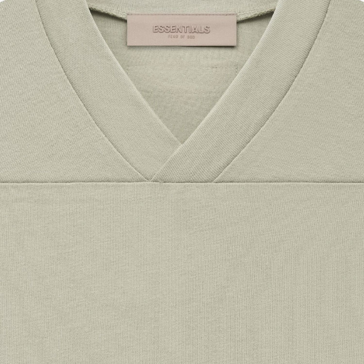 Женская футболка Fear of God Essentials SS22 (серо-зеленая) — фото 3