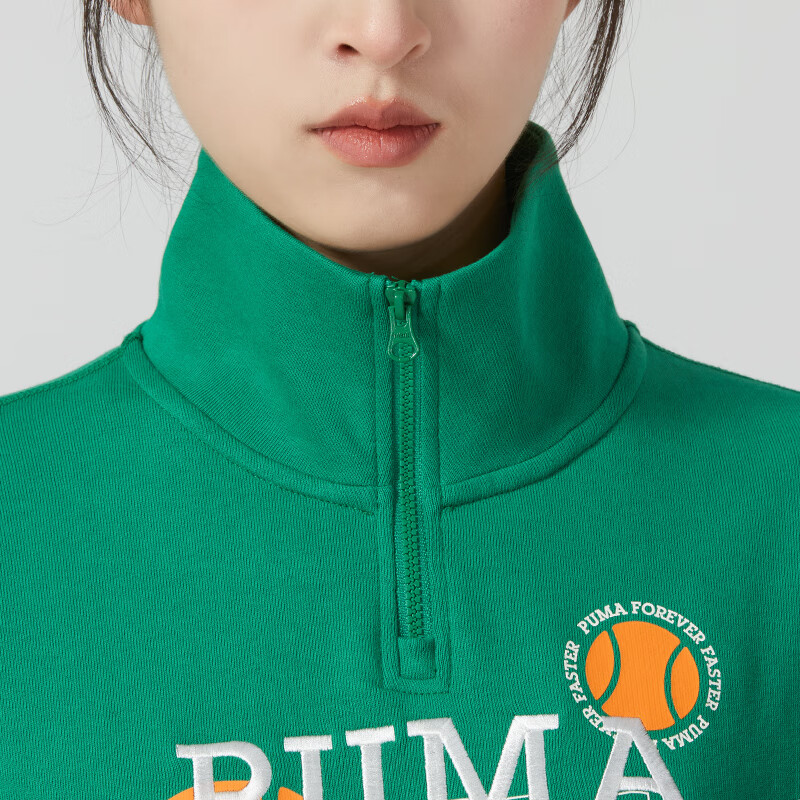 Женская толстовка PUMA (зеленая) — фото 4