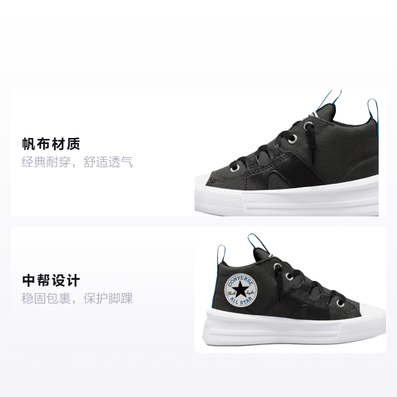 Детские кеды Converse Chuck Taylor All Star Ultra Easy-On (черный) — 石墨黑 — фото 2