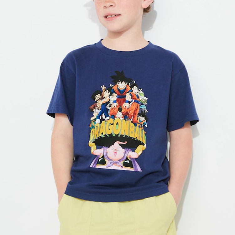 Футболка UNIQLO Dragon Ball Kids Tee (синяя) — фото 2