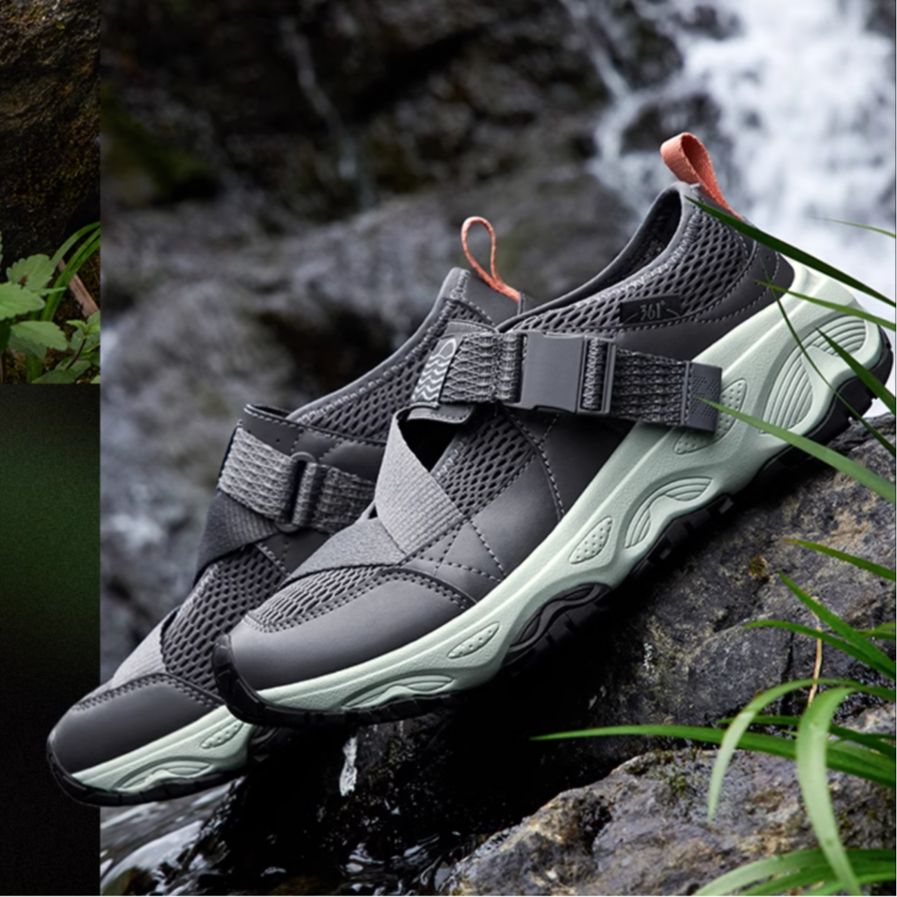 361° Cushioning Abrasion Resistant Low top Outdoor Shoes Men’s Gray Green