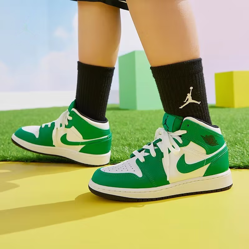 Jordan Air Jordan 1 Mid "Lucky Green" GS