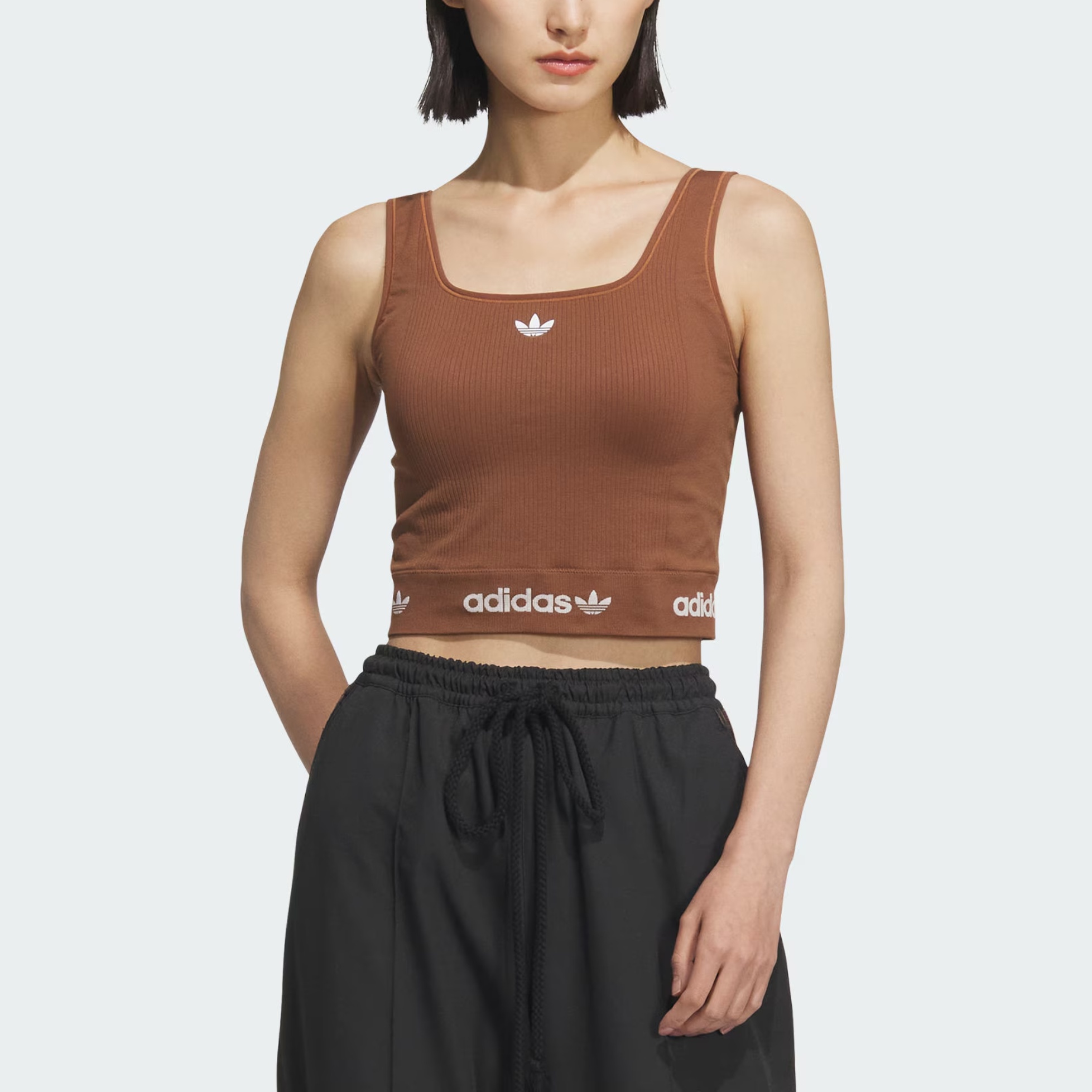 Adidas Originals Top Sleeveless Sports Shirts Women’s Soft Brown Other