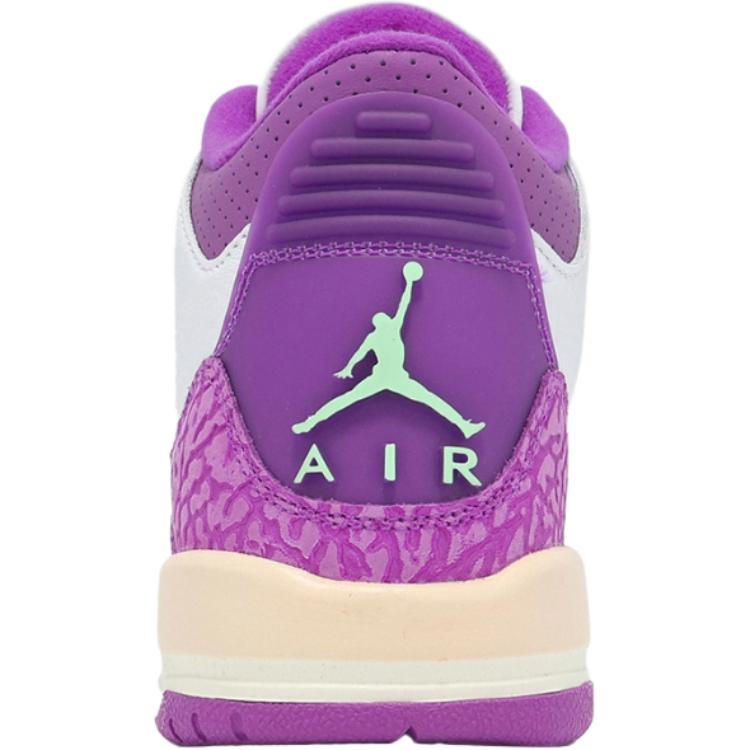 Кроссовки Jordan Air Jordan 3 Retro Joker (бело-фиолетовые) — фото 3