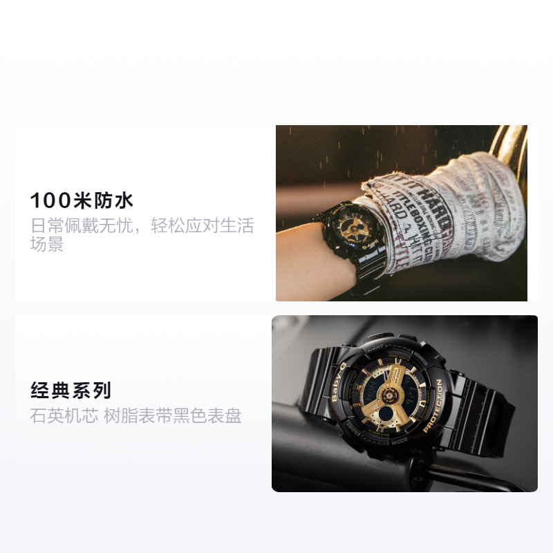 Женские часы Casio BABY-G (черные) — фото 2