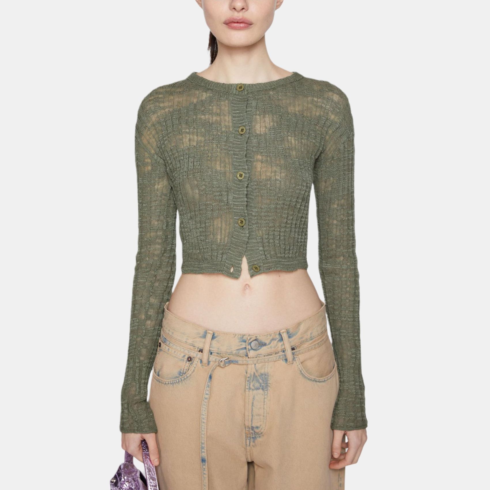 Женская куртка Acne Studios FW24 (зеленая) — фото 2