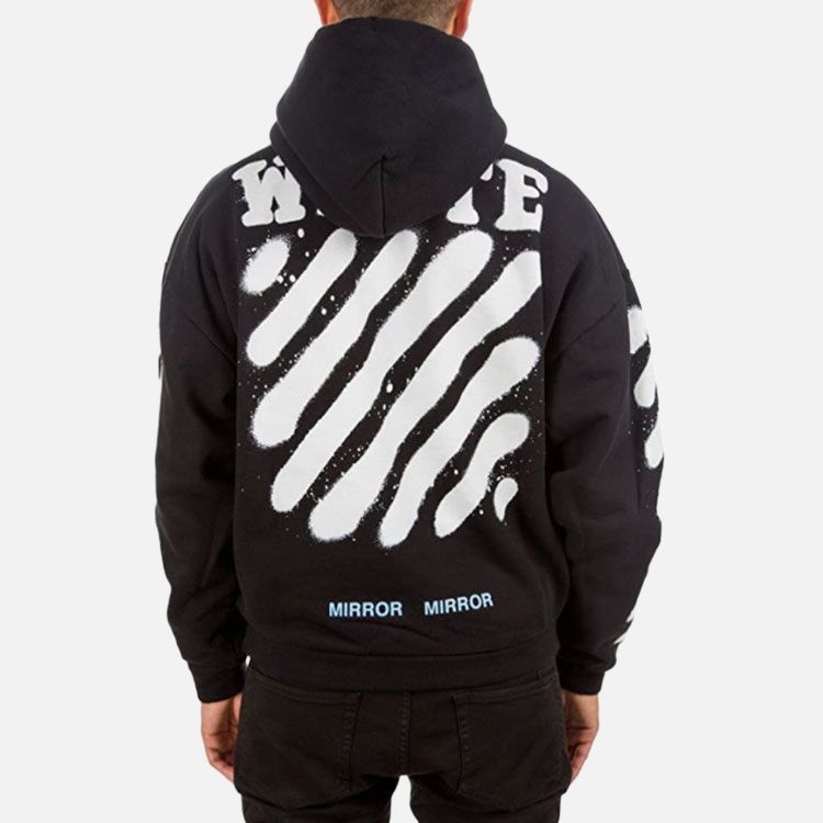Мужское худи OFF-WHITE Splatter Graffiti (черное) — фото 3