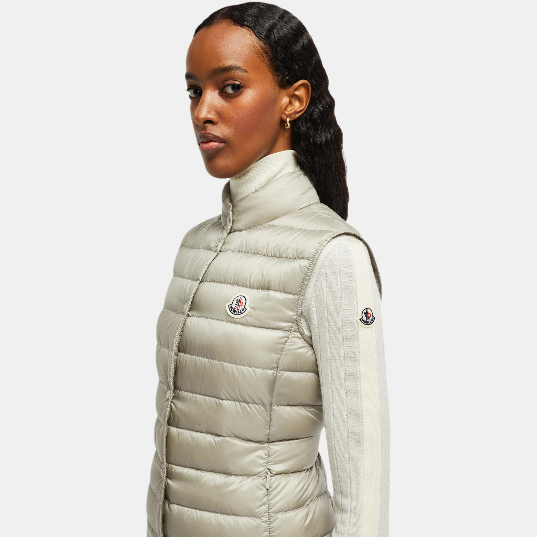 Женский жилет Moncler FW24 Liane (светло-серый) — фото 5