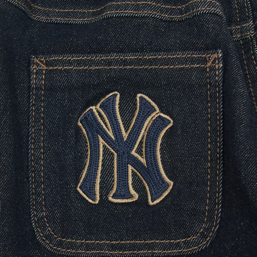 Детские джинсы MLB Logo (синие) — фото 5