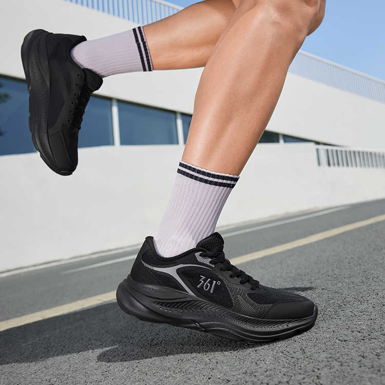 361° Cushioning, Wear Resistant Low top Casual Training Running Shoes Men’s Black