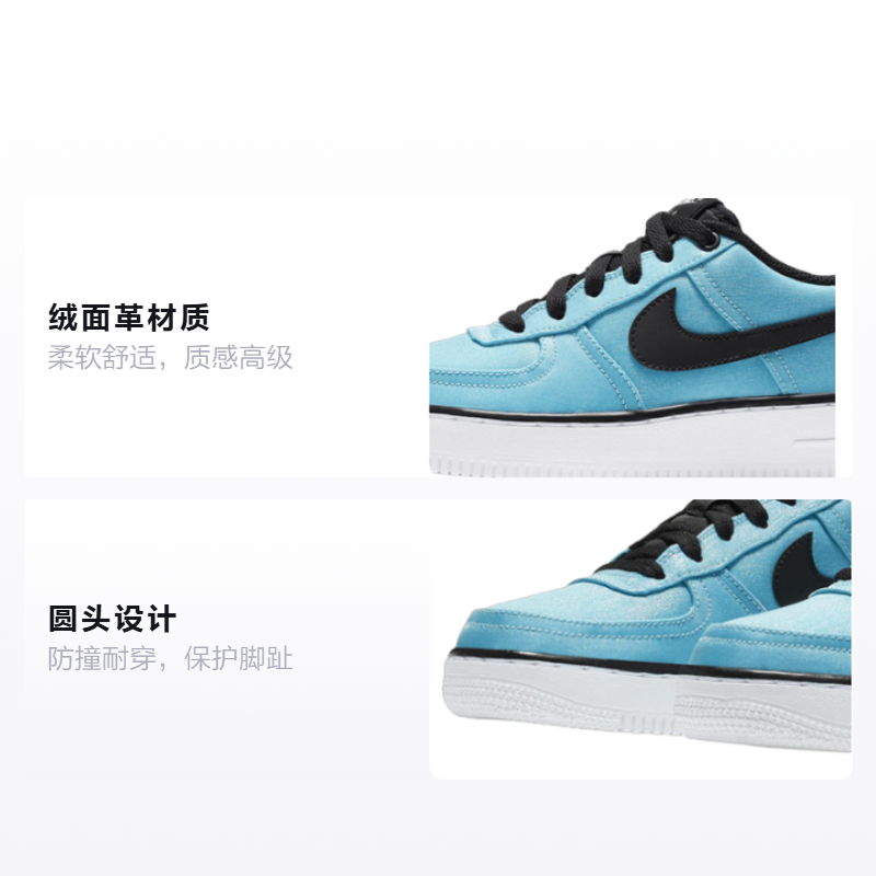 Кеды Nike NikeAir Force 1 Lv8 Shift GS (синий) — фото 2