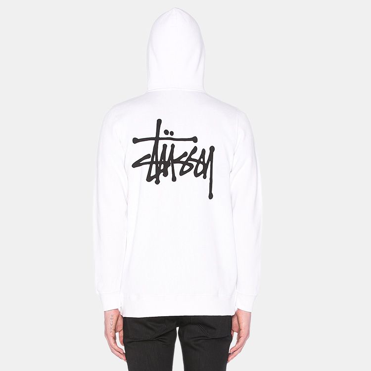 Худи Stussy BASIC ZIP HOOD (черное) — фото 8