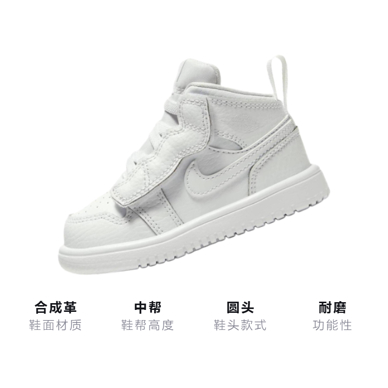 Кроссовки Jordan Air Jordan 1 (бело-черные) — фото 2